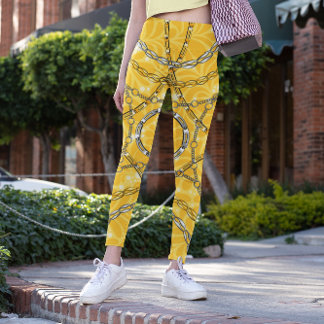 Damastringpatroon met ketting leggings