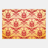 Damasvlies, paarse droombladeren en dun inpakpapier vel (Voorkant)