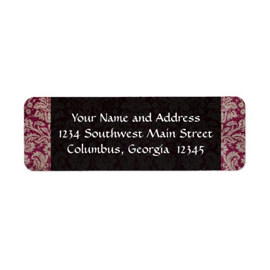  Damaswijn, speciaal gepersonaliseerd Etiket (Voorkant)