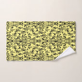 Damaszwart en geel bad handdoek (Handdoek)