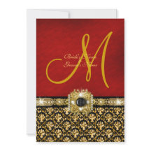 Damaszwart rood goud "elegante bruiloft"