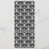 Damaszwart-wit, rood-roodroodbruiningsmenu menu (Achterkant)