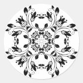 Damaszwart-witte sticker (Voorkant)