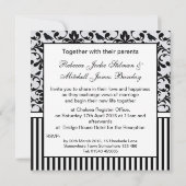 Damaszwarte witte zirlen, vogels, strepen Weddensc Kaart (Achterkant)