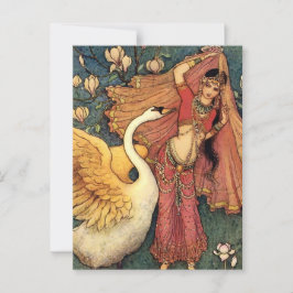 “Damayanti and the Swan” by Warwick Goble Briefkaart