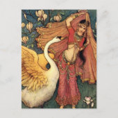 “Damayanti and the Swan” by Warwick Goble Briefkaart (Voorkant)