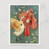 Damayanti en de Swan door Warwick Goble Briefkaart (Voorkant)