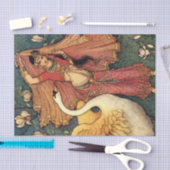 “Damayanti en de zwaan” door Warwick Goble Tissuepapier (Craft)