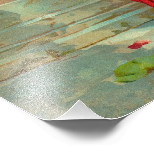 Damayanti en Swan door Raja Ravi Varma Foto Afdruk (Hoek)