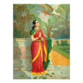 Damayanti en Swan door Raja Ravi Varma Foto Afdruk (Voorkant)