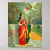 Damayanti en Swan door Raja Ravi Varma Poster (Voorkant)