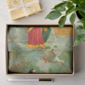 Damayanti en Swan door Raja Ravi Varma Tissuepapier (Geschenk)