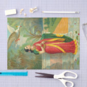 Damayanti en Swan door Raja Ravi Varma Tissuepapier (Craft)