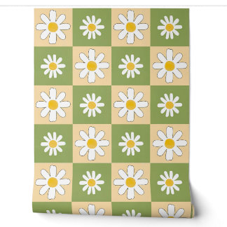 dambord Daisy Pattern Behang