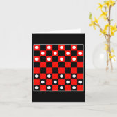 Dambord dambordspellen zwart en rood Hal Kaart (Gele Bloem)