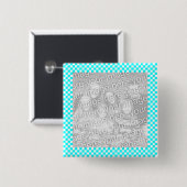 Dambord Foto Frame Knop Vierkante Button 5,1 Cm (Voorkant /achterkant)