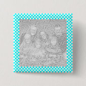 Dambord Foto Frame Knop Vierkante Button 5,1 Cm (Voorkant)