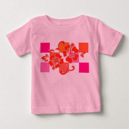 Dambord Hibiscus Hawaiiaanse Bloemen (Voorkant)