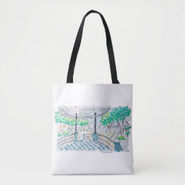 Dambord Kiosk Park Uitzicht Tote Bag