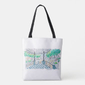 Dambord Kiosk Park Uitzicht Tote Bag (Achterkant)