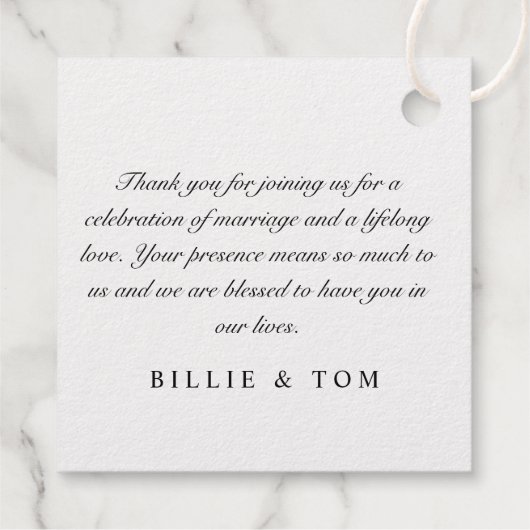 Dambord Monogram met Trouwdatum Bedankjes Labels (Achterkant)