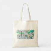 Dambord Paviljoen Park Uitzicht Tote Bag (Achterkant)