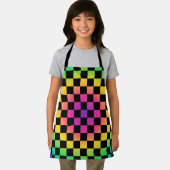 dambord regenboog bloem patroon schort (Insitu)