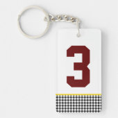 dambord sport team kleuren single NUMBER plezier Sleutelhanger (Voorkant)