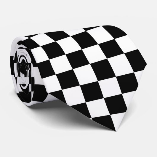 dambord stropdas (Opgerold)