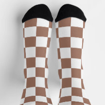 Dambord vierkant mocha bruin wit geometrisch retro