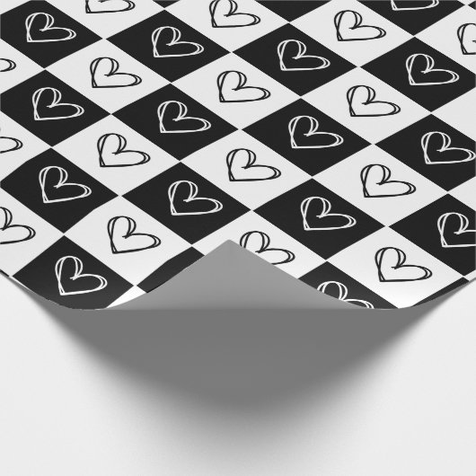 dambordharten cadeaupapier (Hoek)