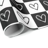 dambordharten cadeaupapier (Rol Hoek)