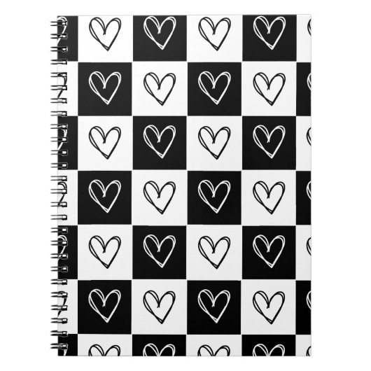 dambordharten notitieboek (Voorkant)