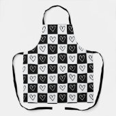 dambordharten schort (Voorkant)