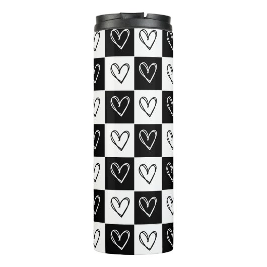 dambordharten thermosbeker (Achterkant)