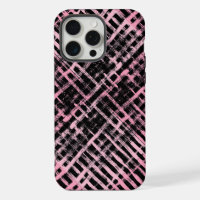 Dambordpatroon -06P.Roze Zwart BG