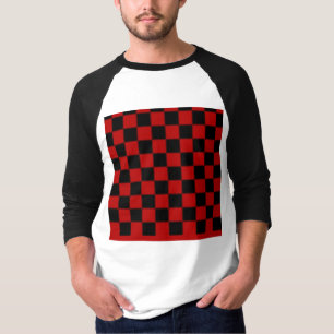 Dambordpatroon herenoverhemd t-shirt