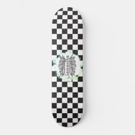 dambordpatroon persoonlijk skateboard