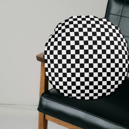 dambordpatroon rond kussen