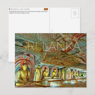 Dambulla-grotten, Sri Lanka Reisansichtkaart Briefkaart