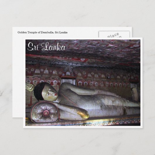 dambulla grove buddha briefkaart (Voorkant / Achterkant)