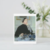 Dame aan de theetafel, 1885 (olie op canvas) briefkaart (Staand voorkant)