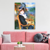 Dame aan de zee (van Pierre-Auguste Renoir) Canvas Afdruk (Insitu (Woonkamer))
