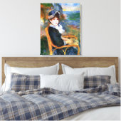 Dame aan de zee (van Pierre-Auguste Renoir) Canvas Afdruk (Insitu (Slaapkamer))