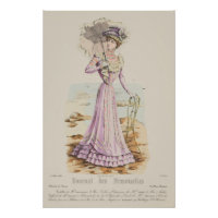 Dame aan het strand van een Parijse Mode Vintage A