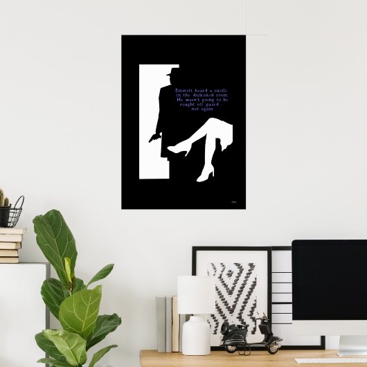 Dame and a Doorway - noir print (Thuiskantoor)