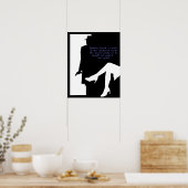 Dame and a Doorway - noir print (Keuken)