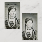  dame, Annie's Antiek winkel Visitekaartje (Voorkant / Achterkant)