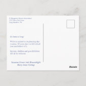 Dame Bewaar de datum voor jubileumverjaardagsreüni Briefkaart (Achterkant)