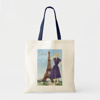 Dame bij de Eiffeltoren Tote Bag